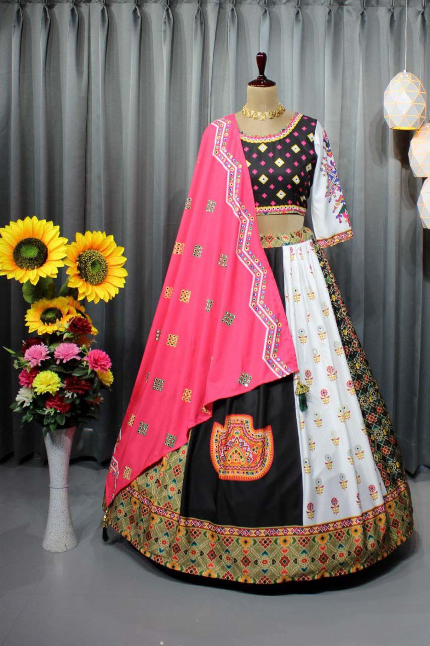 Layered Lehenga Set with Attached Dupatta | Party wear lehenga, Designer  lehenga choli, Indian bridal wear